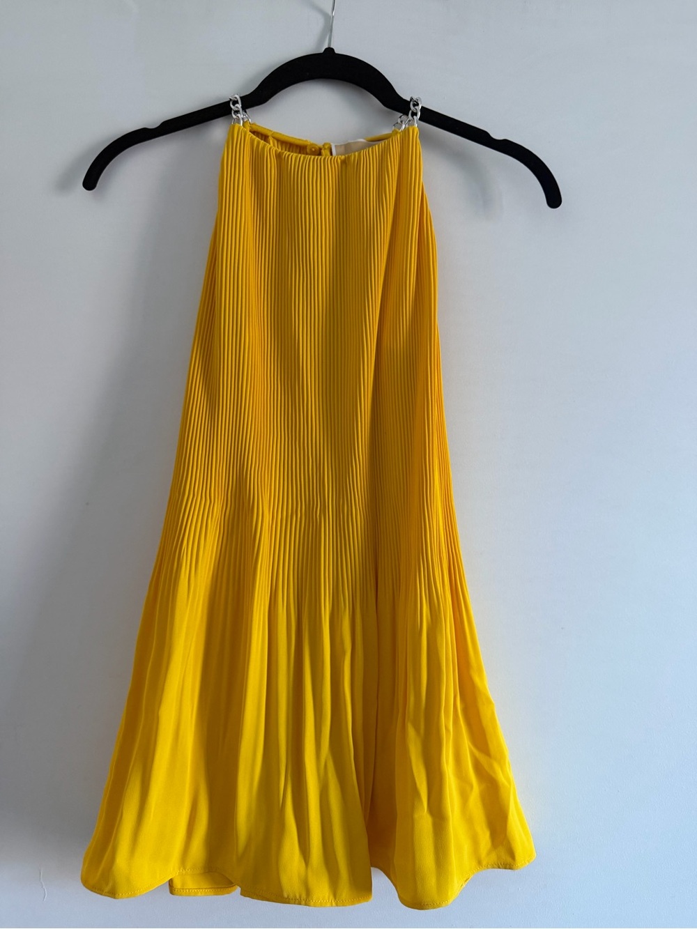 Yellow Pleated Babydoll Tank